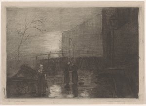 Stadsbild i dimmigt väder av Simon Moulijn