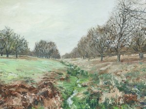 Richmond Park (olja på linne)