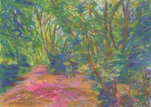 Woodland pathway no 29, 2024 (pastell på papper)