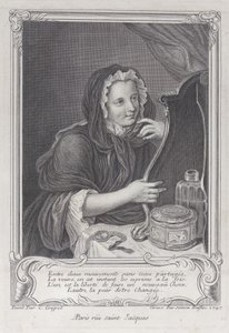 Den kokettska änkan, 1747, 1747. av Simon Nicolas Duflos