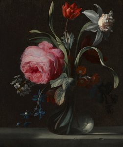 Blommor i en vas, ca 1669 (olja på trä) av Simon Peeterz Verelst