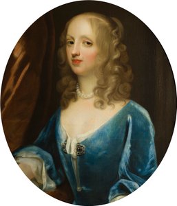 Porträtt av Lady Diana Russell (1622-1694), Viscountess Newport, ca 1660-94 (olja på duk)