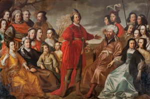 Det s.k. Gröningska familjeporträttet, ca 1663 (olja på duk) av Simon Peter Tilemann
