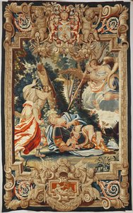 Kärleken hindrar Armida från att hugga den sovande Rinaldo... av Simon Vouet