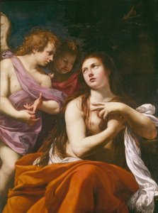 Maria Magdalena och två änglar, 1621. av Simon Vouet