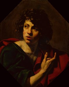 Sankt Johannes evangelisten (olja på duk) av Simon Vouet