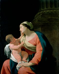 Jungfrun och spaltens barn, c1639-1640 av Simon Vouet