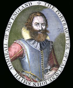 Kapten John Smith (1580-1631) (färgad gravyr)