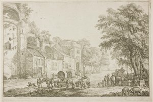 Marknadsstaden av Simon de Vlieger
