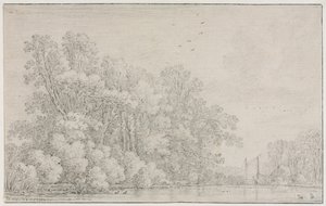 Flodlandskap, ca. 1650. av Simon de Vlieger