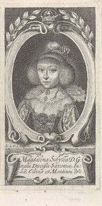 Prinsessan Magdalena Sibylle av Sachsen 1617-1668, hertiginna av Sachsen-Altenburg, ca. 1647-1648.