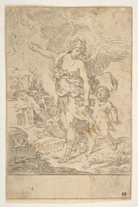 En skyddsängel som går med ett barn, ca. 1640.
