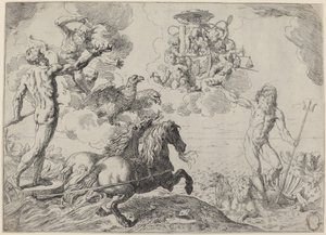 Jupiter, Neptunus och Pluto av Simone Cantarini