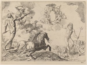 Jupiter, Neptunus och Pluto av Simone Cantarini