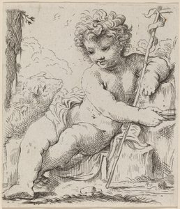 Spädbarnet Saint John av Simone Cantarini