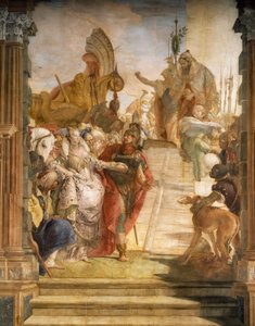 Mötet mellan Marc Antony och Cleopatra, detalj