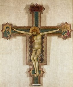 Krucifix med Jungfru Maria och Johannes evangelisten (Tempera på trä, 1321-1325) av Simone Martini