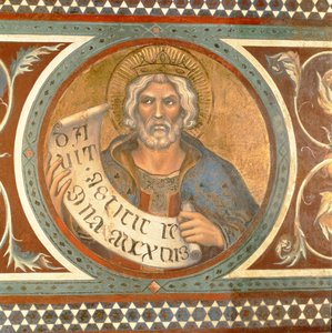 Maesta: David, detalj från ramen av Simone Martini