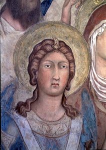 Maesta: kanske St. Michael av Simone Martini