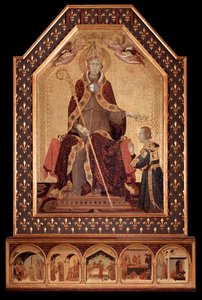 Saint Louis av Anjou (av Toulouse) Kronan Robert I av Neapel (1277-1343) Målning av Simone Martini (ca 1284-1344) 1317 Dim 200x138 cm Neapel, Museo Nazionale di Capodimonte, inv Q av Simone Martini