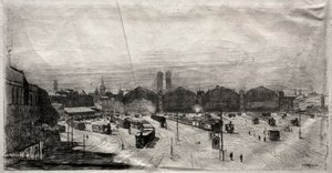 Järnvägsstationen, 1883.