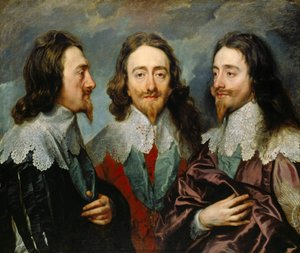 Charles I, kung av England 1600-1649, från Three Angles The Triple Portrait, 1636.