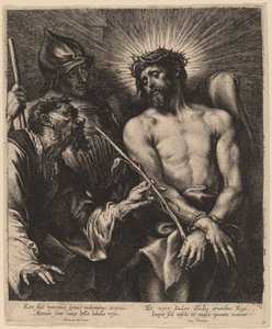 Kristus krönt med törnar av Sir Anthony van Dyck and Lucas Emil Vorsterman