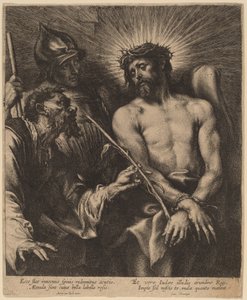 Kristus krönt med törnar av Sir Anthony van Dyck and Lucas Emil Vorsterman