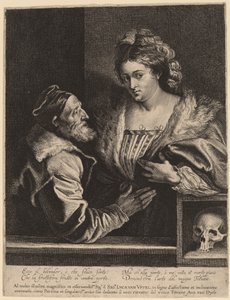 Tizian och hans älskarinna av Sir Anthony van Dyck and Lucas Emil Vorsterman after Titian