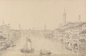 Album med 30 vyer i Tyrolen och Italien: Staden Verona från bron, 1 november 1840 av Sir Charles D