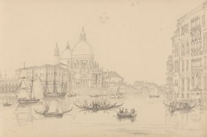 Album med 30 vyer i Tyrolen och Italien: Kyrkan St. Maria della Salute 10 november 1840 av Sir Charles D