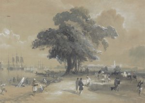 Staden och hamnen i Calcutta