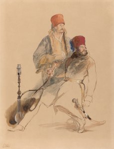 Kapten Leigh och hans Dragoman av Sir David Wilkie