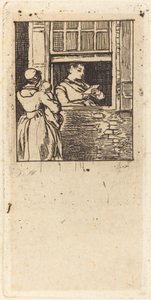 Kvinna vid ett fönster, läser ett brev av Sir David Wilkie