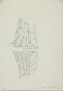 Draperad figur och reflektion, studie för Mirror of Venus av Sir Edward Burne Jones