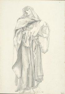 Draperad mansfigur (skissbok #2614)