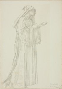 Figur av pilgrim i Romaunt av rosen av Sir Edward Burne Jones