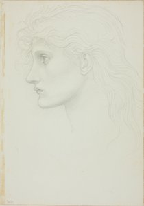 Chef för flickan vänd åt vänster av Sir Edward Burne Jones