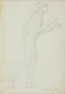 Studie för Pilgrim i Romaunt of the Rose av Sir Edward Burne Jones