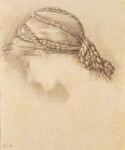 Kvinnans huvud, detalj från en skissbok, 1886.