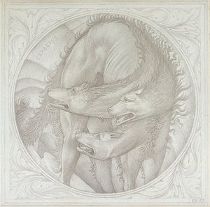 Cerberus, 1872-1875 av Sir Edward Coley Burne Jones