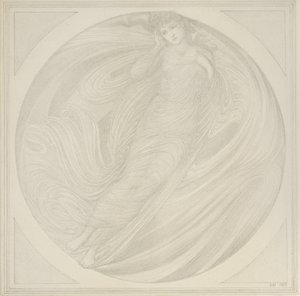 炎に浮かぶエウリュディケー、1872-1875年スウェーデン語 av Sir Edward Coley Burne Jones