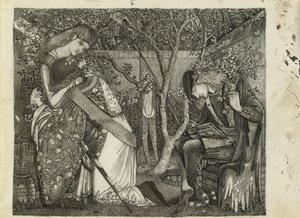 Riddarens avsked, 1858 av Sir Edward Coley Burne Jones