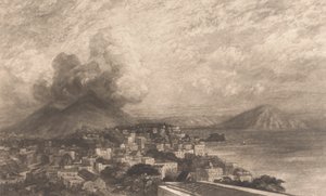 Vesuvius från Neapelbukten av Sir Frank Short