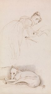 Studier av kvinna och vinthund av Sir George Hayter