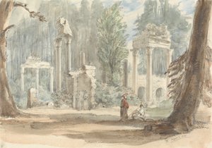 Ruinerna från Leptis Magna när de dök upp i Royal Park vid Virginia Water