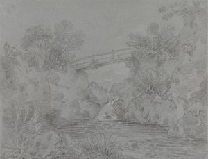 Bro över poolen vid Llanrwst av Sir George Howland Beaumont seventh Baronet