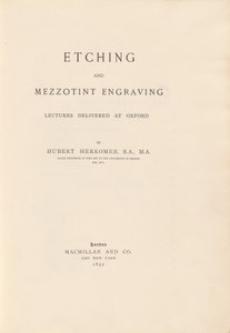 Etsnings- och mezzotintgravyrföreläsningar hålls i Oxford