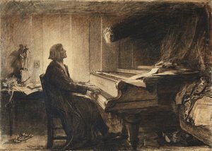 Franz Liszt vid pianot, 1904.