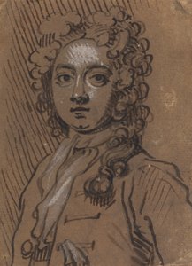 Porträttbyst av en man i hel peruk av Sir James Thornhill